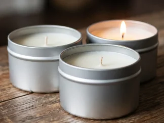 Mini Tin Candle with lid, 4 oz